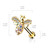 Micro CZ Paved Bee with AB Crystals on Internally Threaded 316L Surgical Steel for Labret