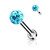 Internally Threaded 316L Surgical Steel  Crystal Paved Ball Top Flat Back Studs for Labret