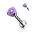 Claw Set Opal Ball Internally Threaded 316L Surgical Steel Labret, Flat Back Studs
