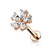 CZ Petal Flower Internally Threaded 316L Steel Labret