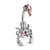 Scorpion with Multi Gemmed Head and Tail Navel Ring 316L Surgical Steel