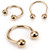 Rose Gold IP Over 316L Surgical Steel Horseshoe Circular Barbell Ring