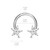 CZ Flower Ends 316L Surgical Steel Circular Horseshoe