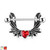 Angel Wings Heart-Centered Crystal 316L Steel Nipple Shield
