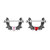 Angel Wings Heart-Centered Crystal 316L Steel Nipple Shield