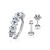 3 Pcs Crystal Lined Bendable Hoop Labret Stud, and Prong Set CZ Labret Stud 316L