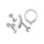 4 Pcs CZ Curved Line l Labret Studs, CZ Barbell Stud 316L Surgical Steel