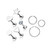 8 Pcs Assorted Barbell Studs and Hoops 316L Surgical Steel Ear Cartilage Mix Value Pack