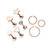 8 Pcs Assorted Barbell Studs and Hoops 316L Surgical Steel Ear Cartilage Mix Value Pack