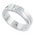 Men Sterling Silver Cubic Zirconia Ring