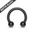 Matte Black IP Horseshoe 316L Surgical Steel