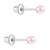 925 Sterling Silver 4mm & 5mm Classic Pink Simulated Pearl Safety Screw Back Earrings for Toddlers and Young Girls