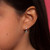 925 Sterling Silver Petite Cubic Zirconia Birthstone Heart Charm Hoop Earrings For Girls 12mm
