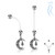 Crescent Moon Pregnancy Belly Ring Bioflex with 316L Surgical Steel Balls