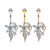 3 set  Five Marquise CZ Flower CZ Cluster Stem Bouquet 316L Surgical Steel Belly Button Navel Rings