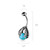 Set Dragon Claw Holding Ball with Black Crystal Set Top 316L Surgical Steel Belly Button Navel Rings