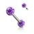 Internally Threaded 316L Surgical Steel Nipple Barbells with Epoxy Covered Crystal Paved Balls