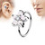 Opal Glitter Set Flower Petals CZ Center 316L Surgical Steel Hoop Ring for Nose & Ear Cartilage