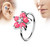 Opal Glitter Set Flower Petals CZ Center 316L Surgical Steel Hoop Ring for Nose & Ear Cartilage