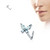 CZ Butterfly 316L Surgical Steel L Bend Nose Stud Rings