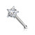 Prong Set Star CZ Top 316L Surgical Steel Nose Bone Stud Rings