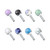 Semi Precious Stone Set 316L Surgical Steel  Nose Stud Rings