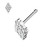 CZ Paved Diamond Shaped Top 316L 316L Surgical Steel Nose Bone Stud Rings