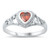 Sterling Silver Colored Heart Ring