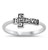 Sterling Silver Believe Cross Ring