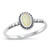 Silver White Lab Opal Stone Ring