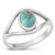 Silver Genuine Turquoise Ring