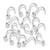 Prong Set Heart CZ Top 316L Surgical Steel Nose Screw Rings