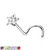 Star Set CZ Top 316LSurgical Steel Nose Screw Rings