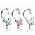 Butterfly 3mm Gemmed with 20GA .925 Sterling Silver Nose Screw