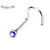 Press Fit Gem Ball 316L Surgical Steel Nose Screw Rings