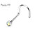 Press Fit Gem Ball 316L Surgical Steel Nose Screw Rings
