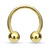 Gold Plated Over 316L Surgical Steel Horseshoe/Circular Barbells