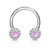 Paved CZ Daisy Ends 316L Surgical Steel Circular Horseshoe