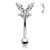 Butterfly CZ Prong Set Top 316L Surgical Steel Eyebrow Rings/ Curved Barbells