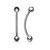 316L Surgical Steel Curved Barbell with Gemmed Ends for Snake Eye Piercings and More