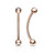 316L Surgical Steel Curved Barbell with Gemmed Ends for Snake Eye Piercings and More