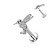 CZ Paved Hummingbird Top on Internally Threaded 316L Surgical Steel Flat Back Stud for Labret, Monroe, Cartilage and More