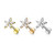 Marquise CZ Petals Flower Top on Internally Threaded 316L Surgical Steel Flat Back Studs for Cartilage, Labret, and More