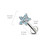 Double Tiered 6 CZ Flower Top Internally Threaded 316L Surgical Steel Labret, Monroe, Ear Cartilage Studs