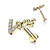 Love with CZ Paved Top on Internally Threaded 316L Surgical Steel Flat Back Studs for Labret, Monroe, Cartilage and More