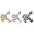 CZ Paved Small Snake Top on Internally Threaded 316L Surgical Steel Flat Back Stud for Labret, Monroe, Cartilage and More