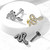 CZ Paved Small Snake Top on Internally Threaded 316L Surgical Steel Flat Back Stud for Labret, Monroe, Cartilage and More