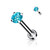 CZ Prong Set Top Internally Threaded Micro Base 316L Surgical Steel Labret, Flat Back Studs For Lip, Chin, Nose and More