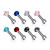 CZ Prong Set Top Internally Threaded Micro Base 316L Surgical Steel Labret, Flat Back Studs For Lip, Chin, Nose and More