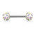 Crystal Paved Ferido Balls 316L Surgical Steel Nipple Bar